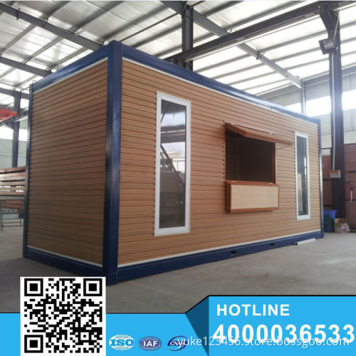 Modern flat roof 20ft Container Shop y easy assemble
